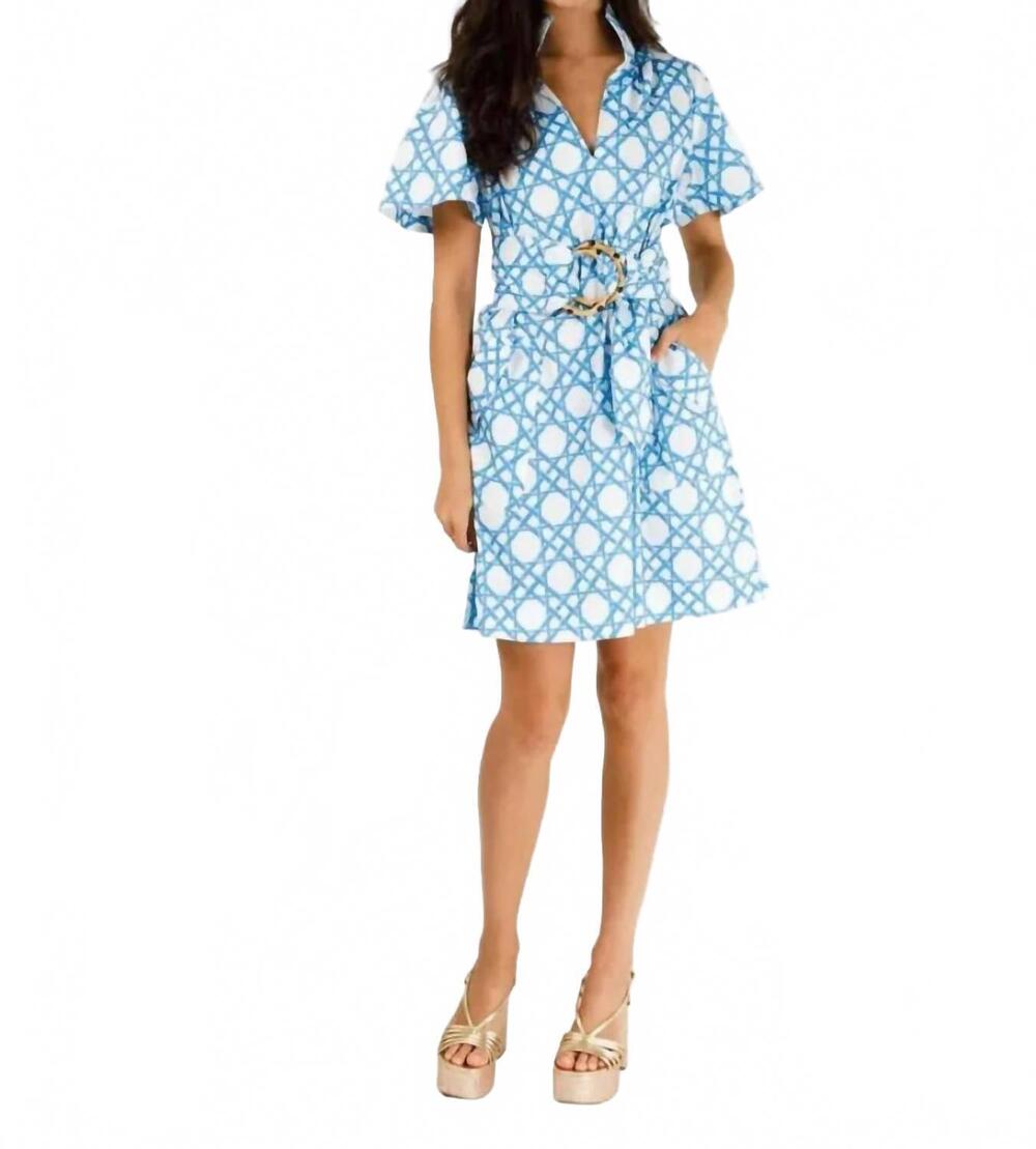 NEW HOLLY SHAE DESIGN brooke mini dress in coastal cane
